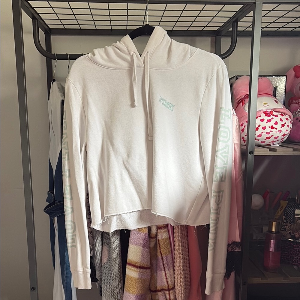 PINK Victoria's Secret Women's White Hoodie